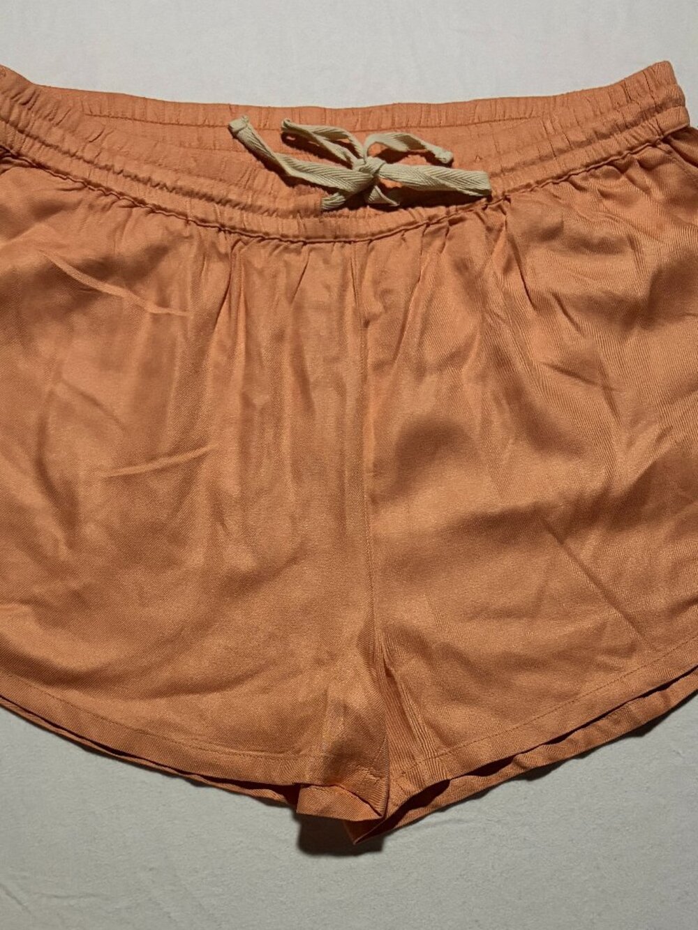 Billabong Drawstring Shorts Womens XL Peach Viscose Beach NWT 3" Inseam